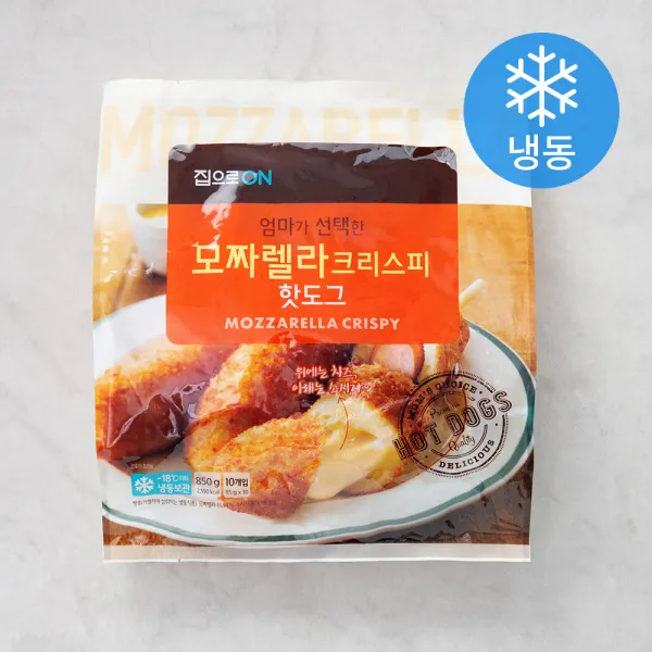 집으로ON 모짜렐라 크리스피 핫도그 (냉동), 85g, 10개입