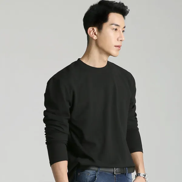 업클라스 남성용 맨즈 라운드 긴팔 티셔츠 A09