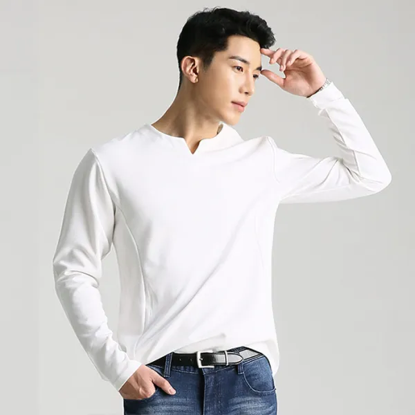 업클라스 남성용 맨즈 V슬릿 긴팔 티셔츠 a081