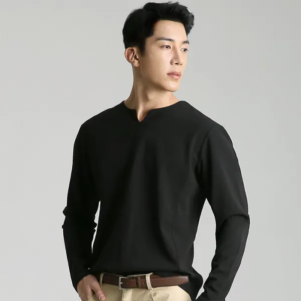 업클라스 남성용 맨즈 V슬릿 긴팔 티셔츠 A081