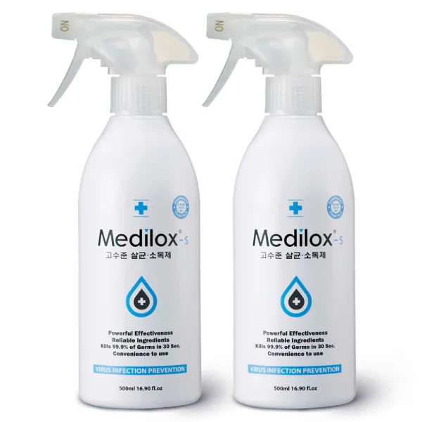 메디록스 s고수준 분무기 살균 소독제 건스프레이타입, 500ml, 2개