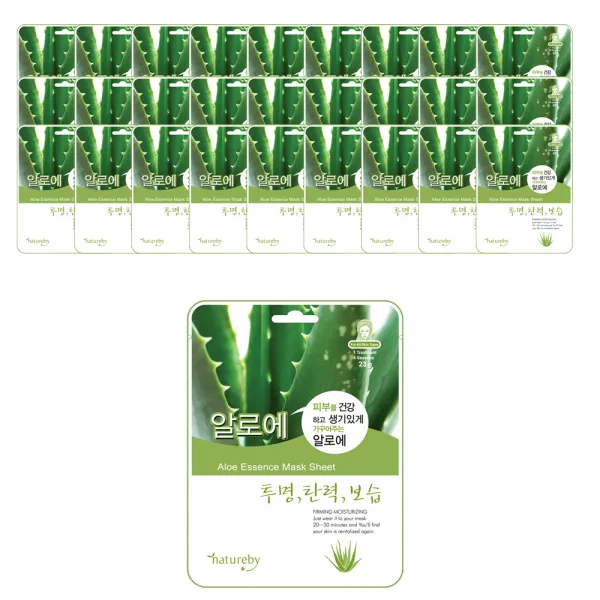 네이처바이 에센스 마스크팩 알로에 23g 1개입 90개