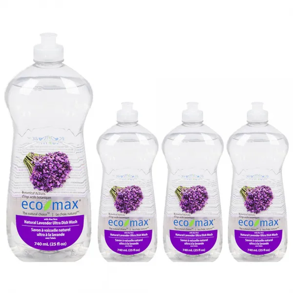 에코맥스 1종 네추럴 라벤더 주방 세제, 740ml, 4개