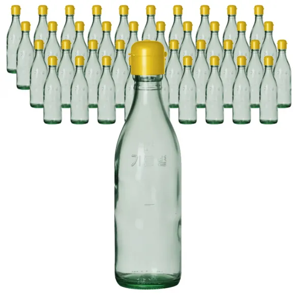 청색 참기름병 40p + 노란캡 40p, 350ml, 1세트