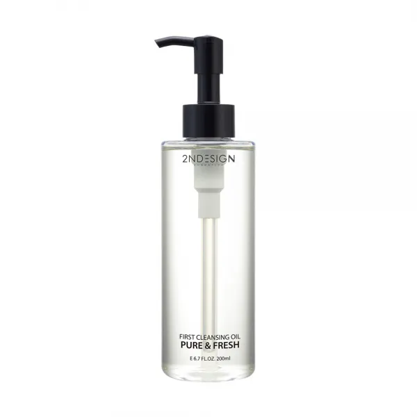 세컨디자인 퍼스트 클렌징 오일 퓨어 앤 프레쉬 블랙, 200ml, 1개