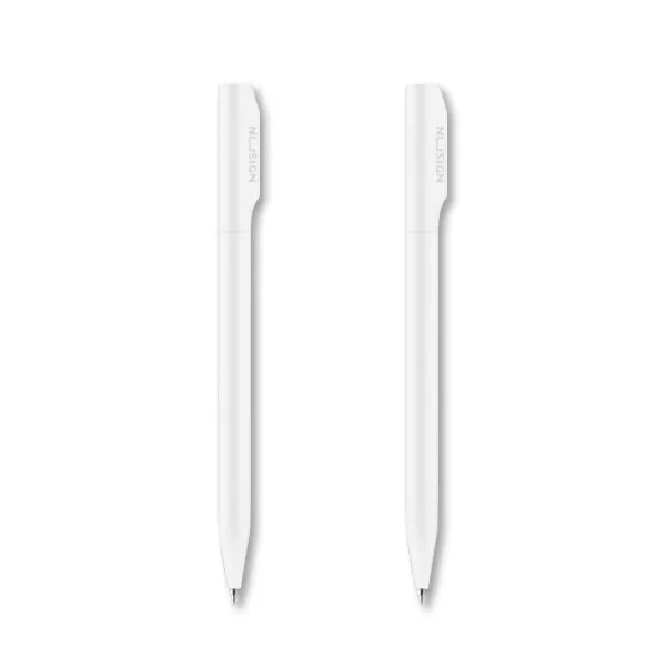 누사인 ABS 트위스트 모던 볼펜 0.5mm, 퓨어화이트, 2개