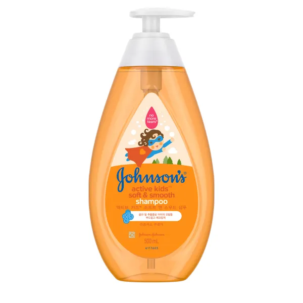 존슨즈베이비 액티브 키즈 소프트 앤 스무드 샴푸, 500ml, 1개