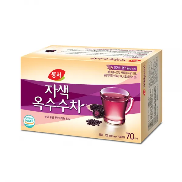 동서 자색 옥수수차 티백, 1.5g, 70개