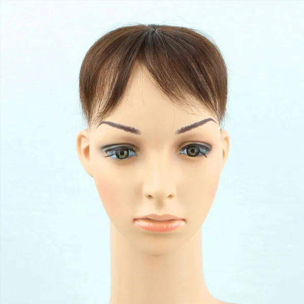 짧은머리용 가르마형 정수리 부분가발 중 w2008, 자연갈색, 1개