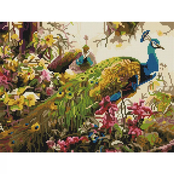 아트조이 DIY 보석십자수 캔버스형 30 x 40 cm, 공작의 산책, 1개