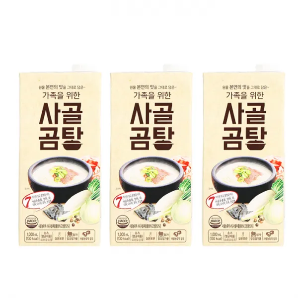 가족을위한 사골곰탕, 1000ml, 3개
