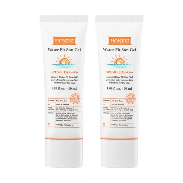 어니시 워터 핏 선 젤 SPF50+ PA++++, 50ml, 2개