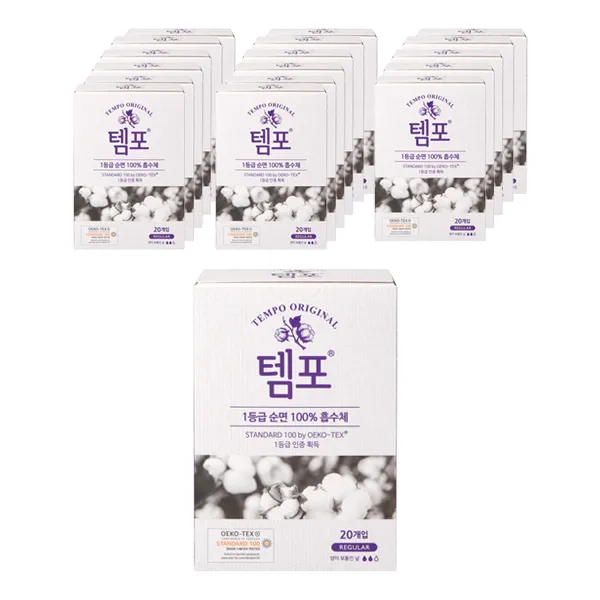 템포 체내형 생리대 레귤러, 20개입, 18개