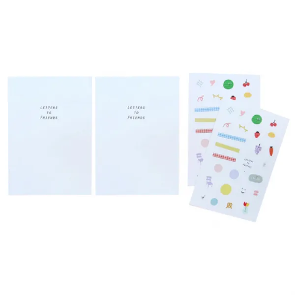 Dearest 우정 문답 책 편지 2p + 스티커 2p 혼합색상 1세트