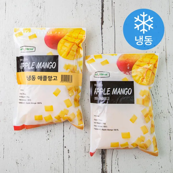 웰프레쉬 냉동 애플망고 (냉동), 1kg, 2개