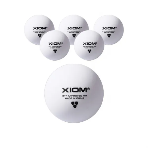 엑시옴 ITTF 경기용 플라스틱 심리스 탁구공 40+, 흰색, 6개