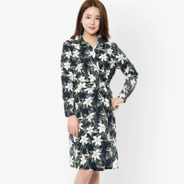 르샵 로브형 셔츠롱원피스