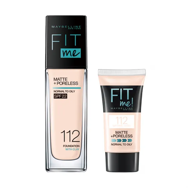 메이블린 핏미 파운데이션 30ml + 미니 파운데이션 5ml 세트, 본품(112 내추럴 아이보리), 미니(112 내츄럴 아이보리), 1세트