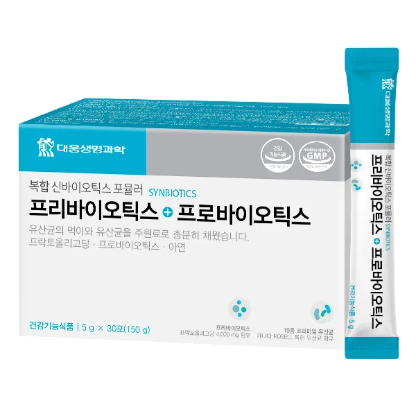 대웅생명과학 복합 신바이오틱스 포뮬러 프리바이오틱스 프로바이오틱스 모유 유산균 영양제, 5g, 30개
