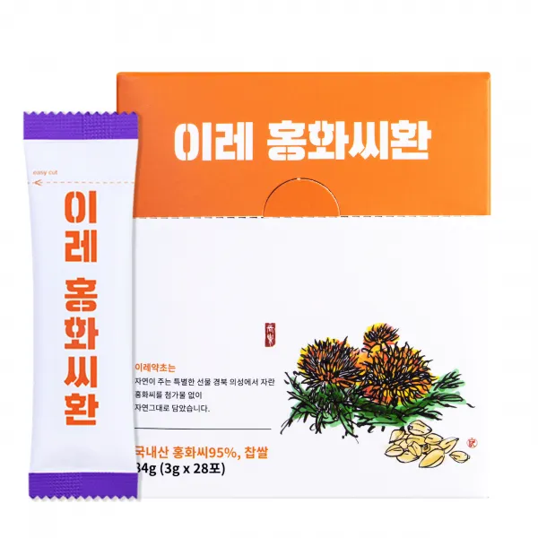 이레약초 홍화씨환 건강환, 3g, 28개