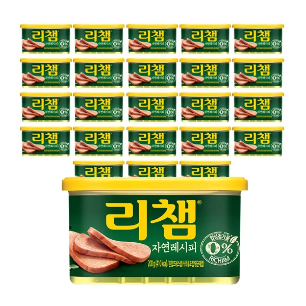 리챔 자연 레시피 햄통조림, 200g, 24개