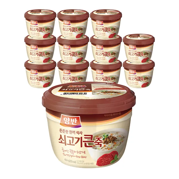 양반 쇠고기 큰죽 403g 12개