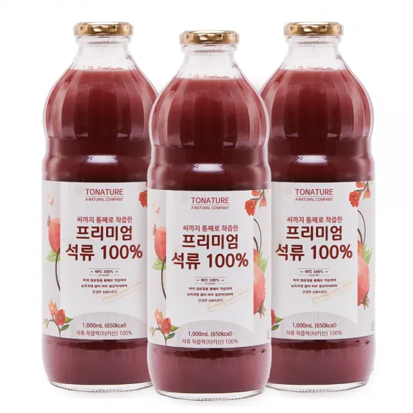 투네이쳐 프리미엄 석류 100퍼센트 원액, 1000ml, 3개