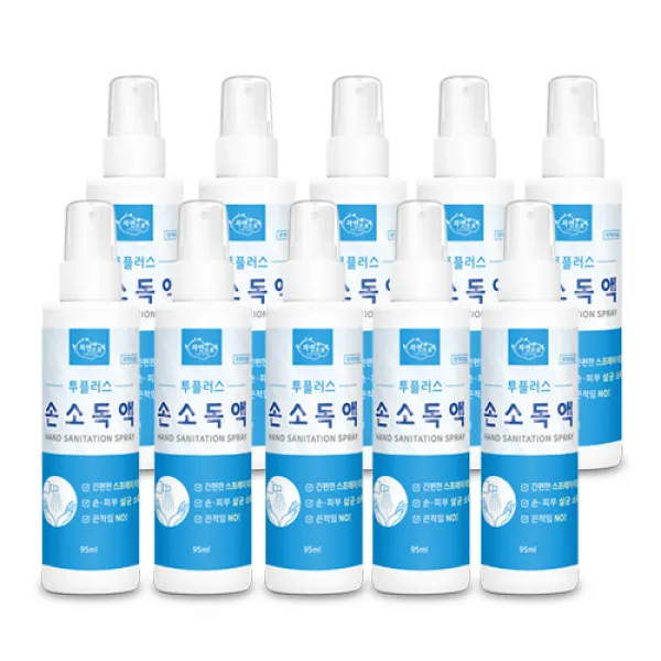 자연으로 투플러스 손소독액, 95ml, 10개