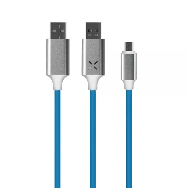 엠디디지탈 MD 소리반응 LED 고속충전케이블 마이크로5핀, 블루, 1개