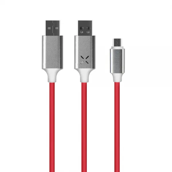 엠디디지탈 MD 소리반응 LED 고속충전케이블 마이크로5핀, 레드, 1개
