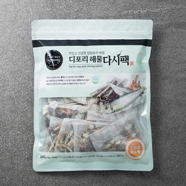 해통령 디포리 해물 다시팩, 16g, 20개