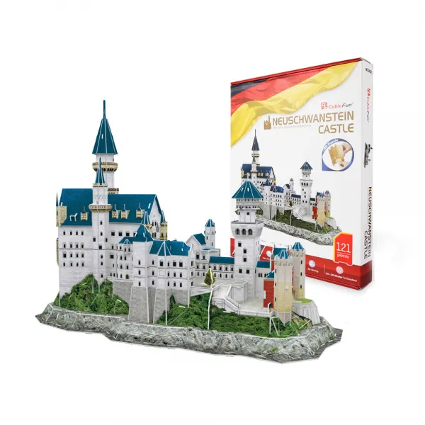 큐빅펀 노이슈반스타인성 위대한 건축물 Mc 3d 입체퍼즐 121피스 혼합색상