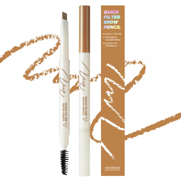 여우화장대 퀵필터 아이브로우펜슬 0.2g 3호 라이트브라운 아몬드 1개