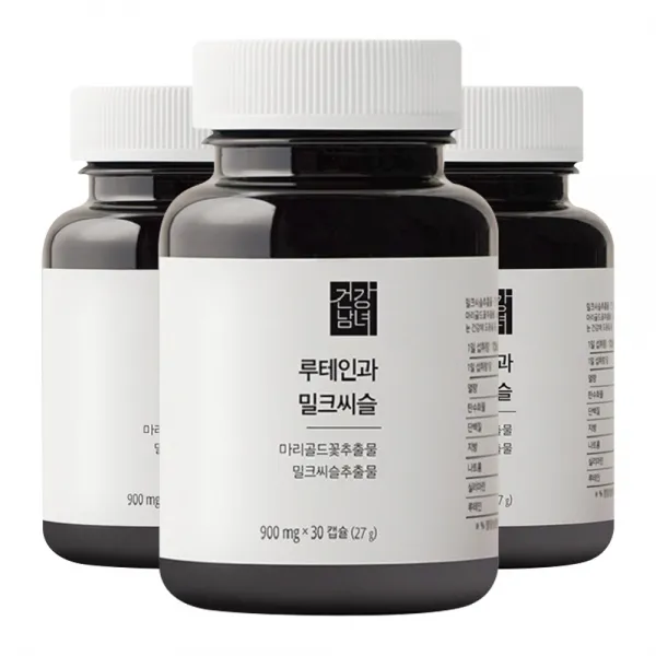 건강남녀 루테인과 밀크씨슬 영양제, 30정, 3개