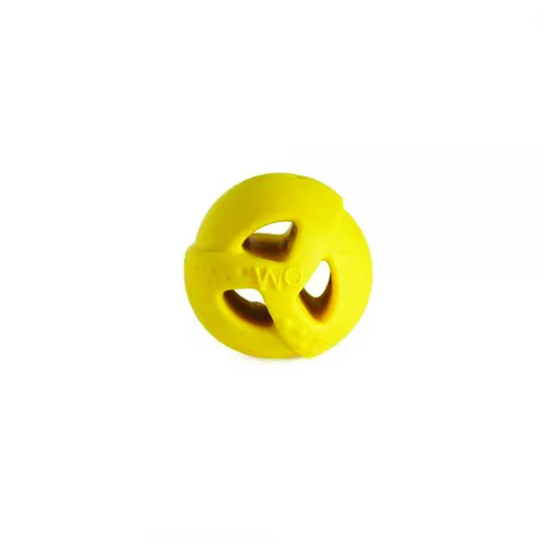 WO 노즈워크 간식볼 강아지장난감 7.1cm, 옐로우, 1개