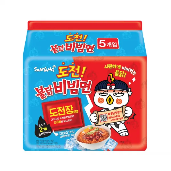 삼양라면 도전 불닭 비빔면 140g, 5개