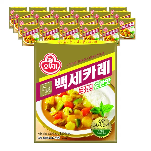 오뚜기 백세카레 3분 순한맛, 200g, 24개
