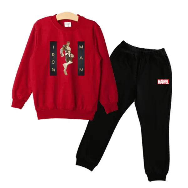 뉴욕꼬맹이 아동용 아이언맨 맨투맨 상하세트 P064