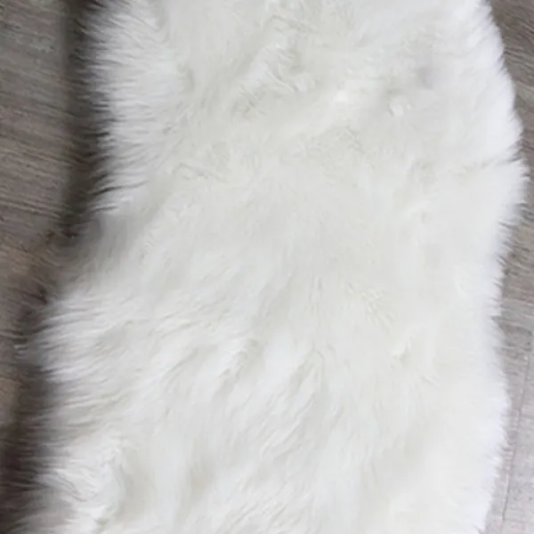 펀타스틱 유럽형 인조 양모 물결 러그 화이트