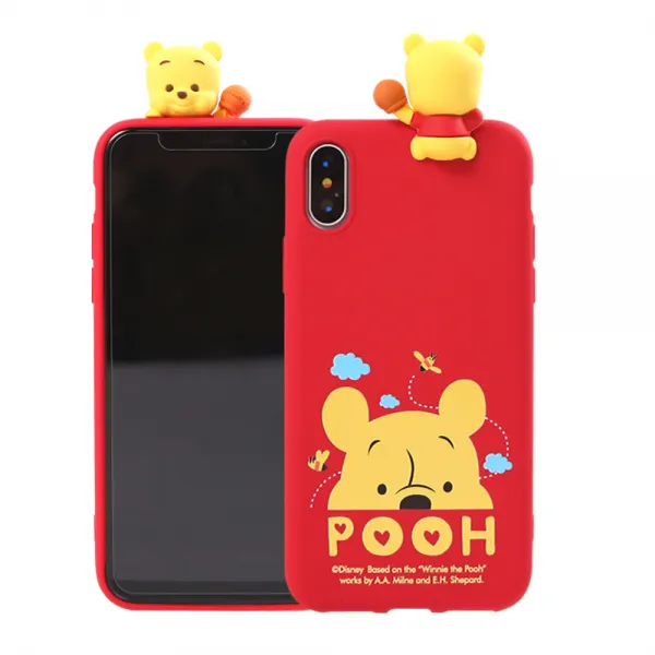 디즈니 푸 피규어 컬러젤리 휴대폰 케이스