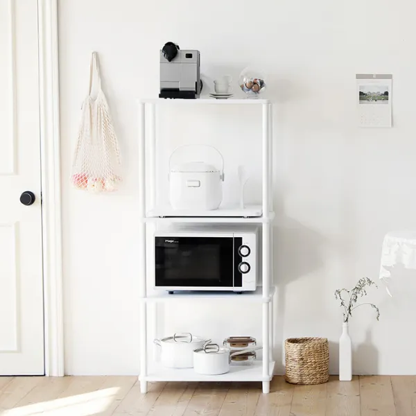 롬앤홈 스마트조립식 렌지대 4단 화이트