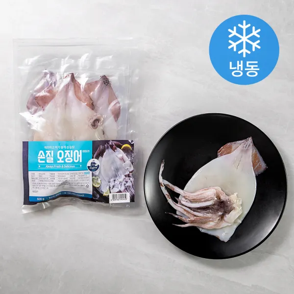 손질 오징어 원양산 3마리 냉동 600g 1팩