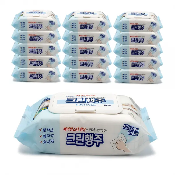 자연처럼 베이킹소다함유 크린행주, 80개입, 16개
