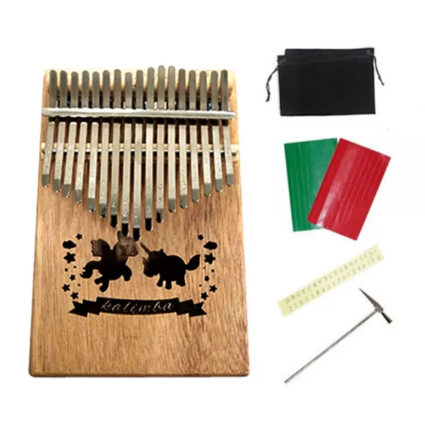 칼림바 아기유니콘 + 파우치 + 튜닝해머 + 건반 스티커 + 음계각인표 세트