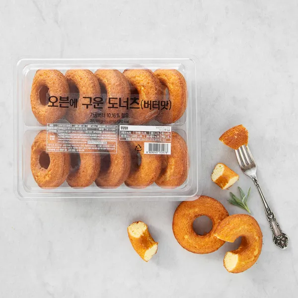 오븐에 구운 도너츠 버터맛, 40g, 10입