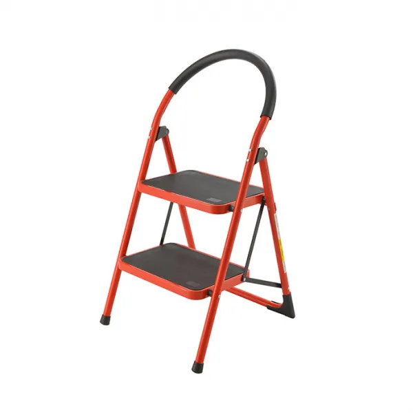 스노우아울 가정용 접이식 사다리 2단 레드 1개