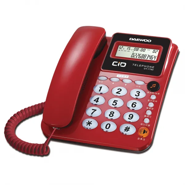 대우텔레폰 유선전화기 Dt 7780 레드 