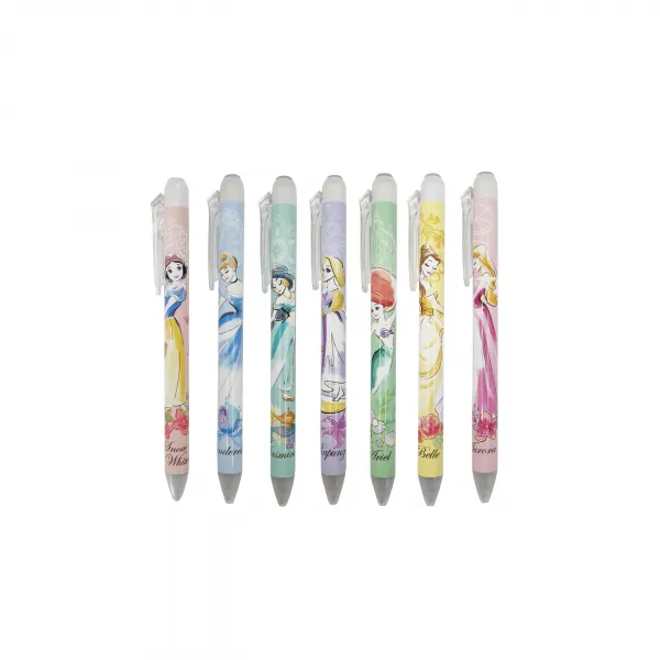디즈니 프린세스 볼펜 0.5mm 7종, 백설공주, 신데렐라, 쟈스민, 라푼젤, 인어공주, 벨, 오로라, 1세트