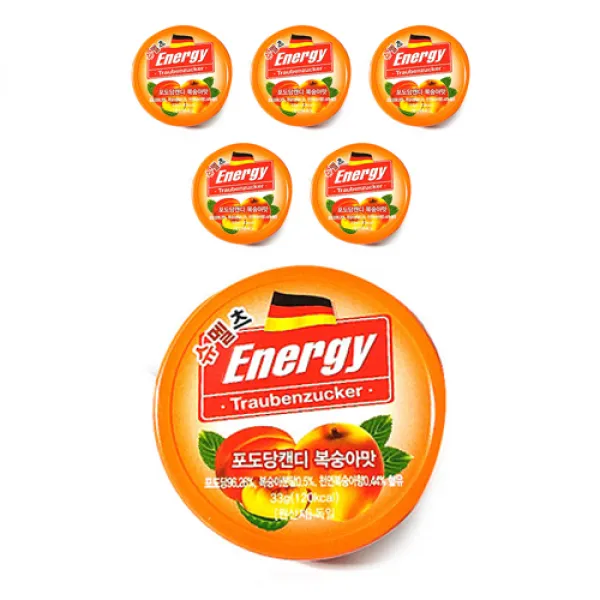 슈멜츠 에너지 포도당캔디 복숭아맛 33g 6개