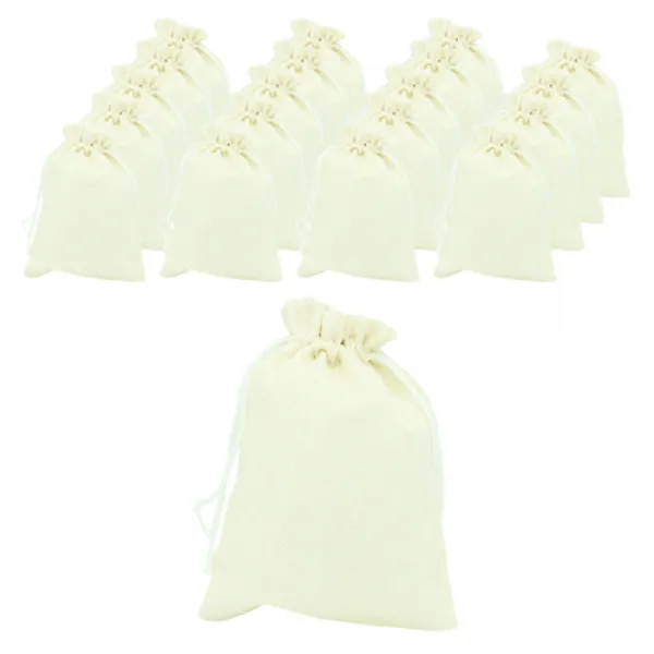 도나앤데코 컬러 마소재 주머니 중 아이보리 20개